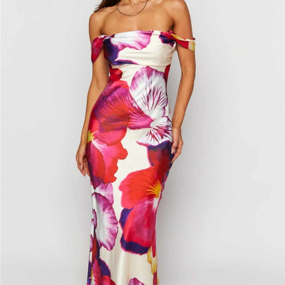 Floral Off-Shoulder Maxi Dress
